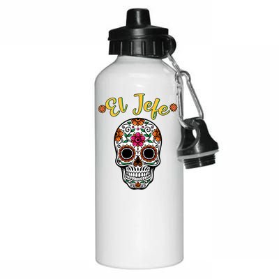 El Jefe Dia De Los Muertos Aluminum Water Bottle