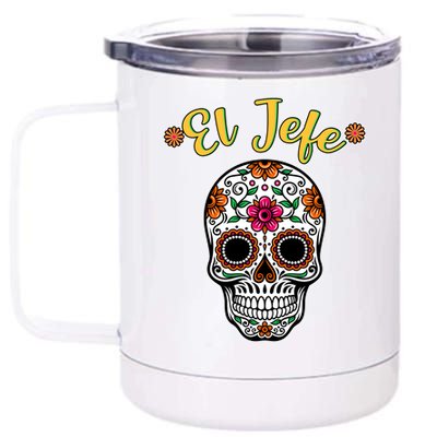 El Jefe Dia De Los Muertos 12 oz Stainless Steel Tumbler Cup