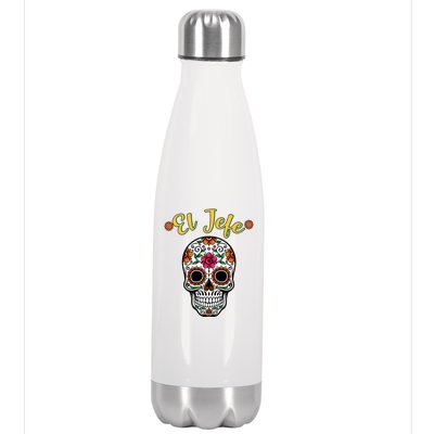 El Jefe Dia De Los Muertos Stainless Steel Insulated Water Bottle