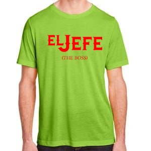 El Jefe (The Boss) Funny Text Logo Adult ChromaSoft Performance T-Shirt