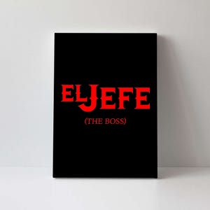 El Jefe (The Boss) Funny Text Logo Canvas