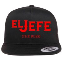 El Jefe (The Boss) Funny Text Logo Flatbill Hat