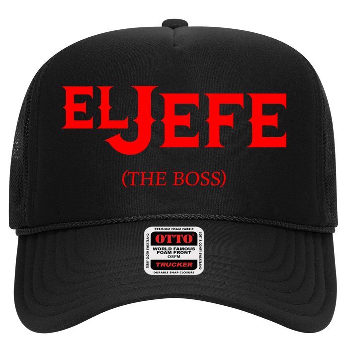 El Jefe (The Boss) Funny Text Logo Trucker Hat
