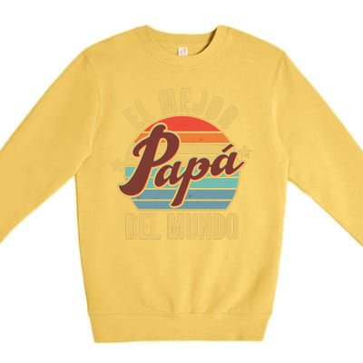 El Mejor Papá Del Mundo Vintage Premium Crewneck Sweatshirt