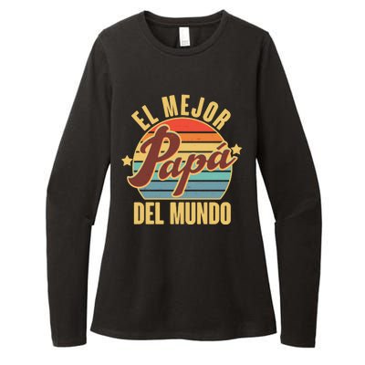 El Mejor Papá Del Mundo Vintage Womens CVC Long Sleeve Shirt