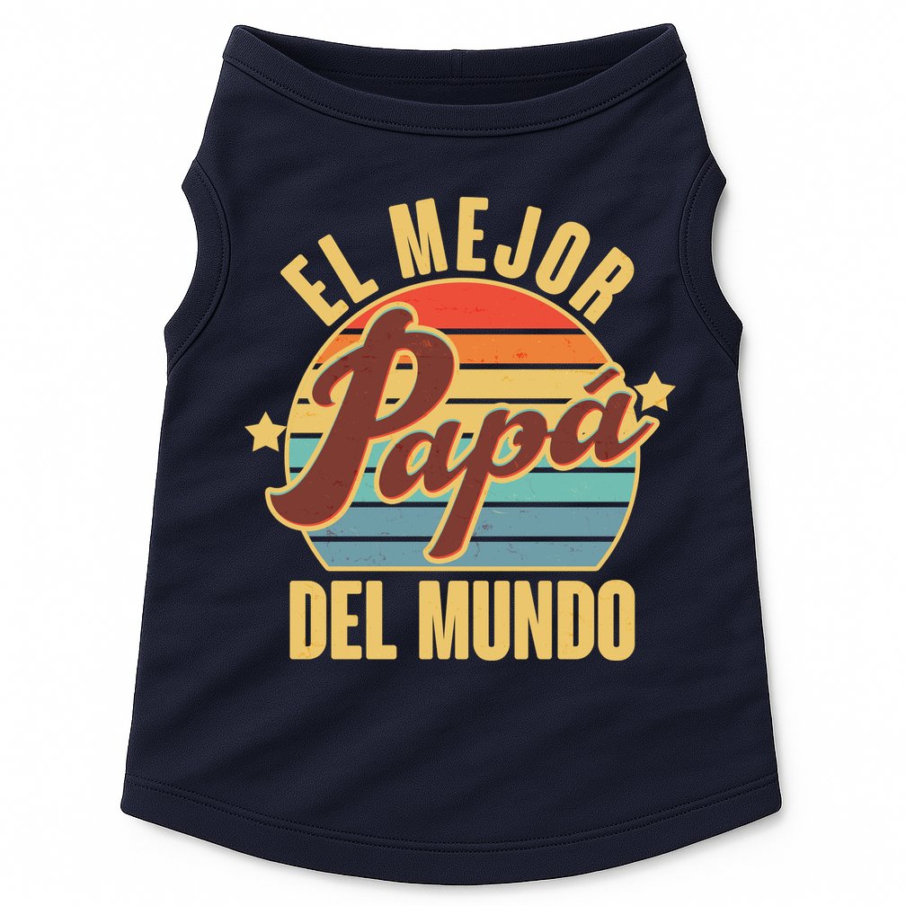 El Mejor Papá Del Mundo Vintage Doggie Tank