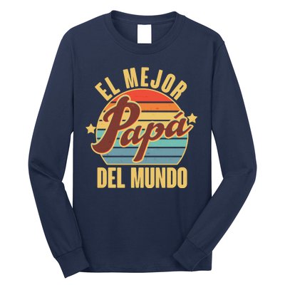 El Mejor Papá Del Mundo Vintage Long Sleeve Shirt