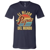 El Mejor Papá Del Mundo Vintage V-Neck T-Shirt