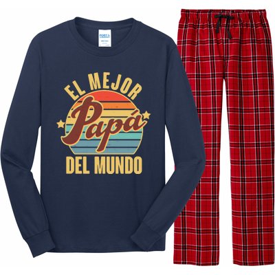 El Mejor Papá Del Mundo Vintage Long Sleeve Pajama Set