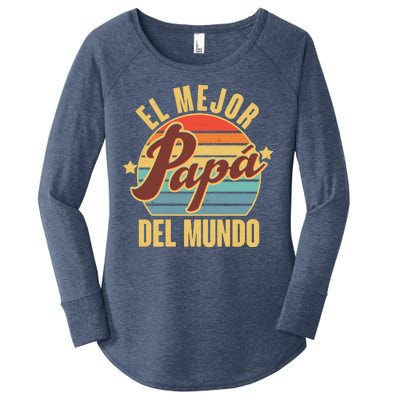 El Mejor Papá Del Mundo Vintage Women's Perfect Tri Tunic Long Sleeve Shirt