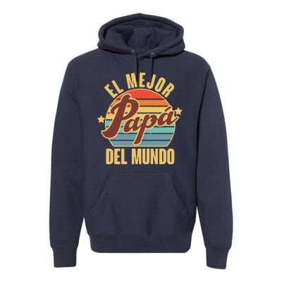 El Mejor Papá Del Mundo Vintage Premium Hoodie