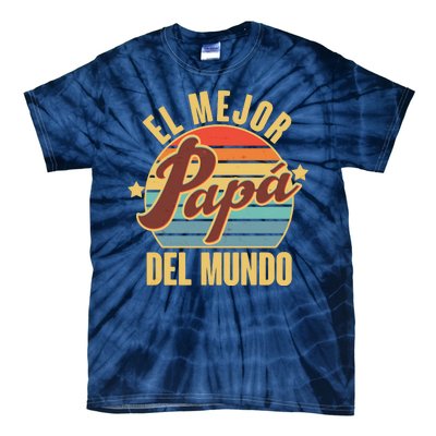 El Mejor Papá Del Mundo Vintage Tie-Dye T-Shirt