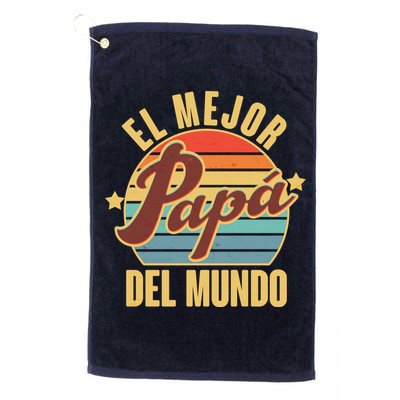 El Mejor Papá Del Mundo Vintage Golf Towel