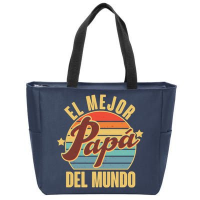 El Mejor Papá Del Mundo Vintage Zip Tote Bag