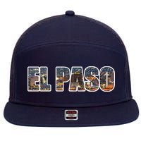 El Paso 7 Panel Mesh Trucker Snapback Hat