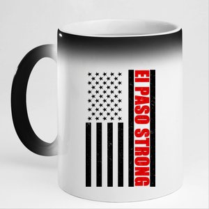 El Paso Strong American Flag 11oz Black Color Changing Mug