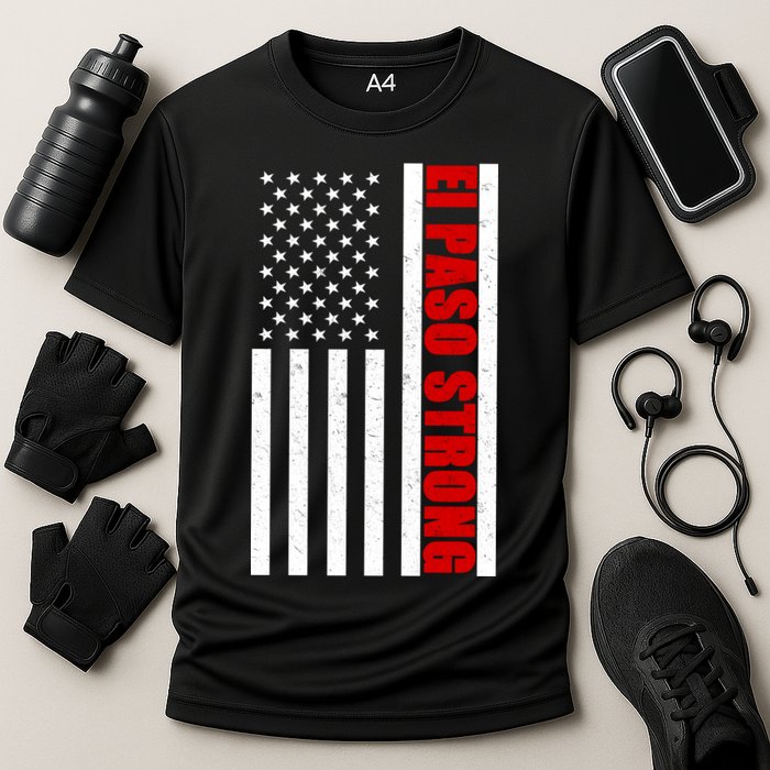 El Paso Strong American Flag Cooling Performance Crew T-Shirt