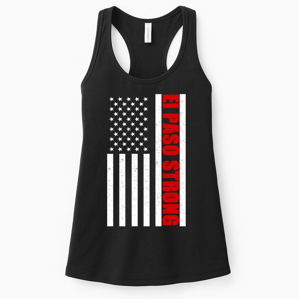 El Paso Strong American Flag Womens Tank Top