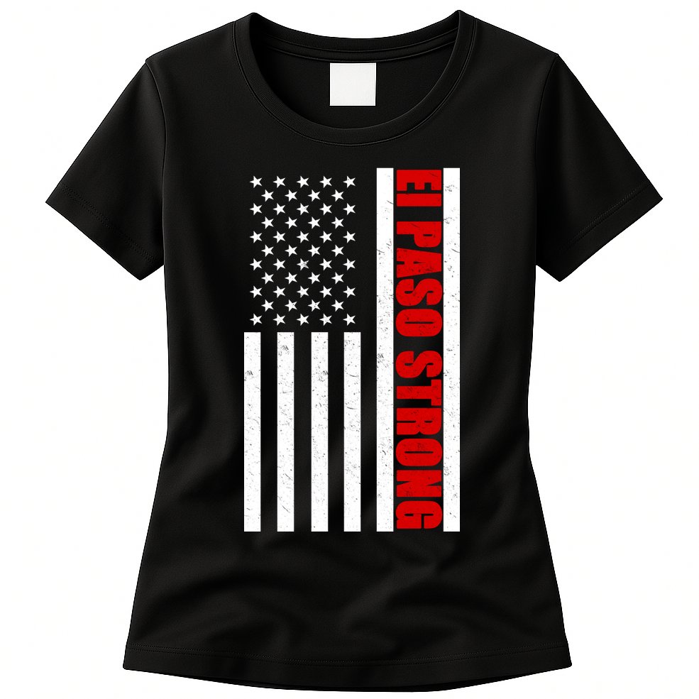 El Paso Strong American Flag Womens T-Shirt