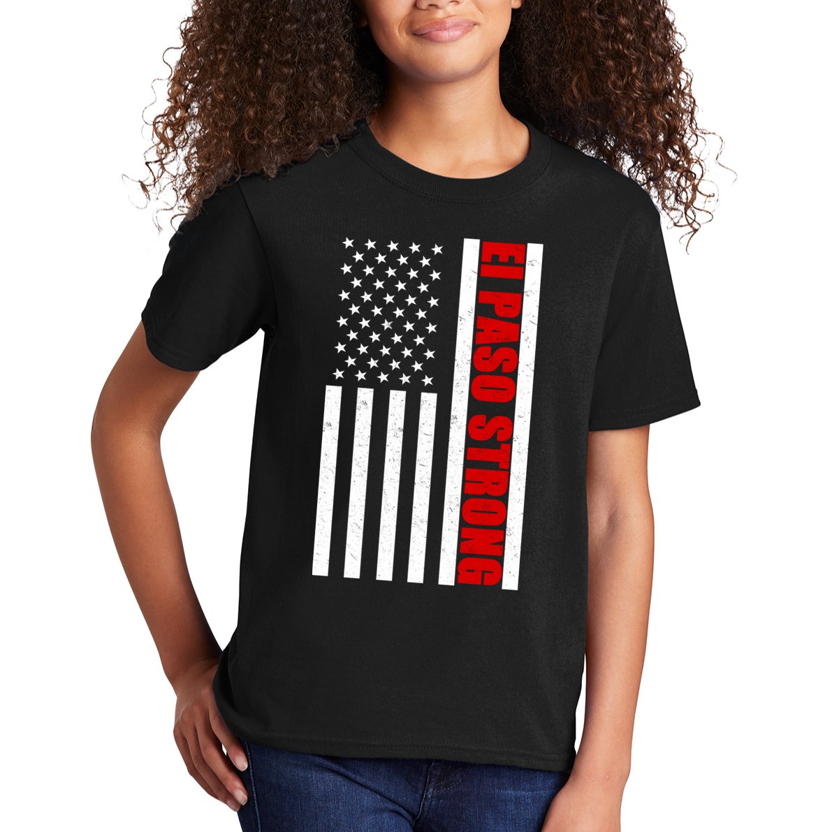 El Paso Strong American Flag Kids T-Shirt