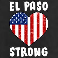 El Paso Strong American Texas Heart 7 Panel Mesh Trucker Snapback Hat