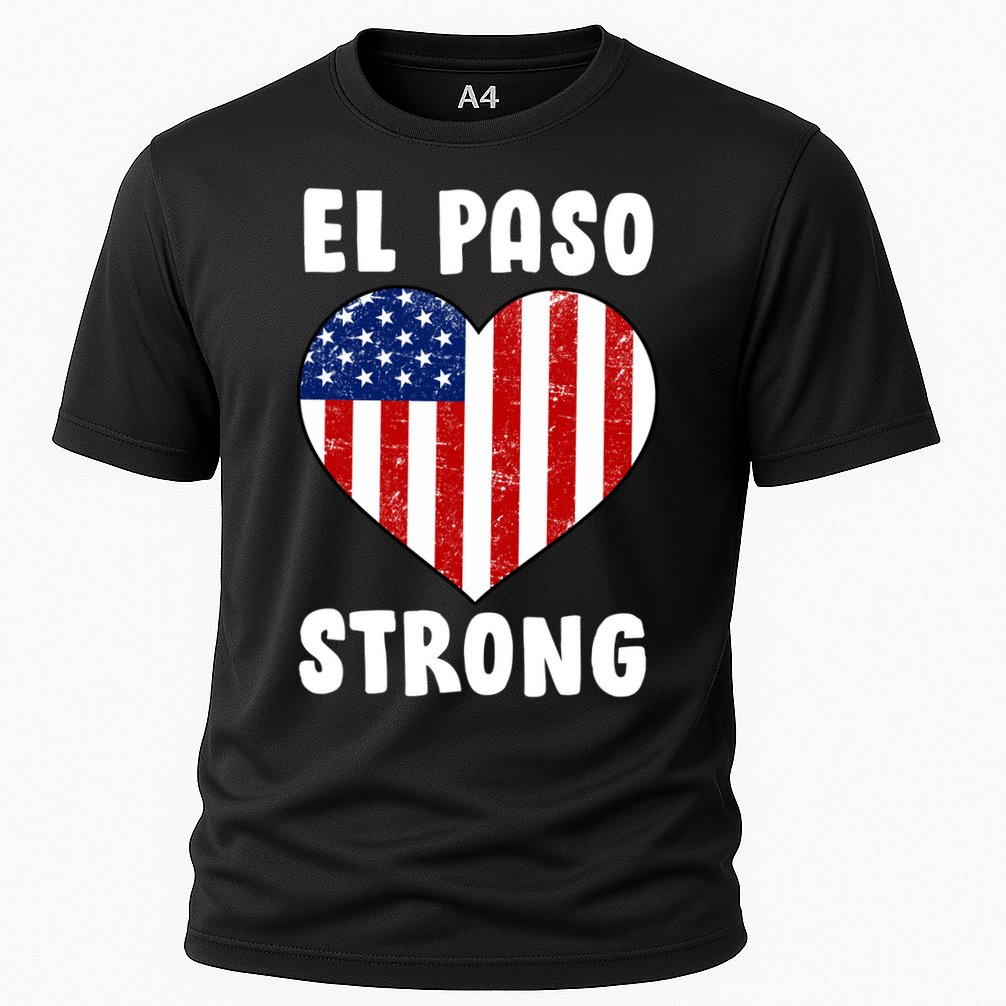 El Paso Strong American Texas Heart Cooling Performance Crew T-Shirt