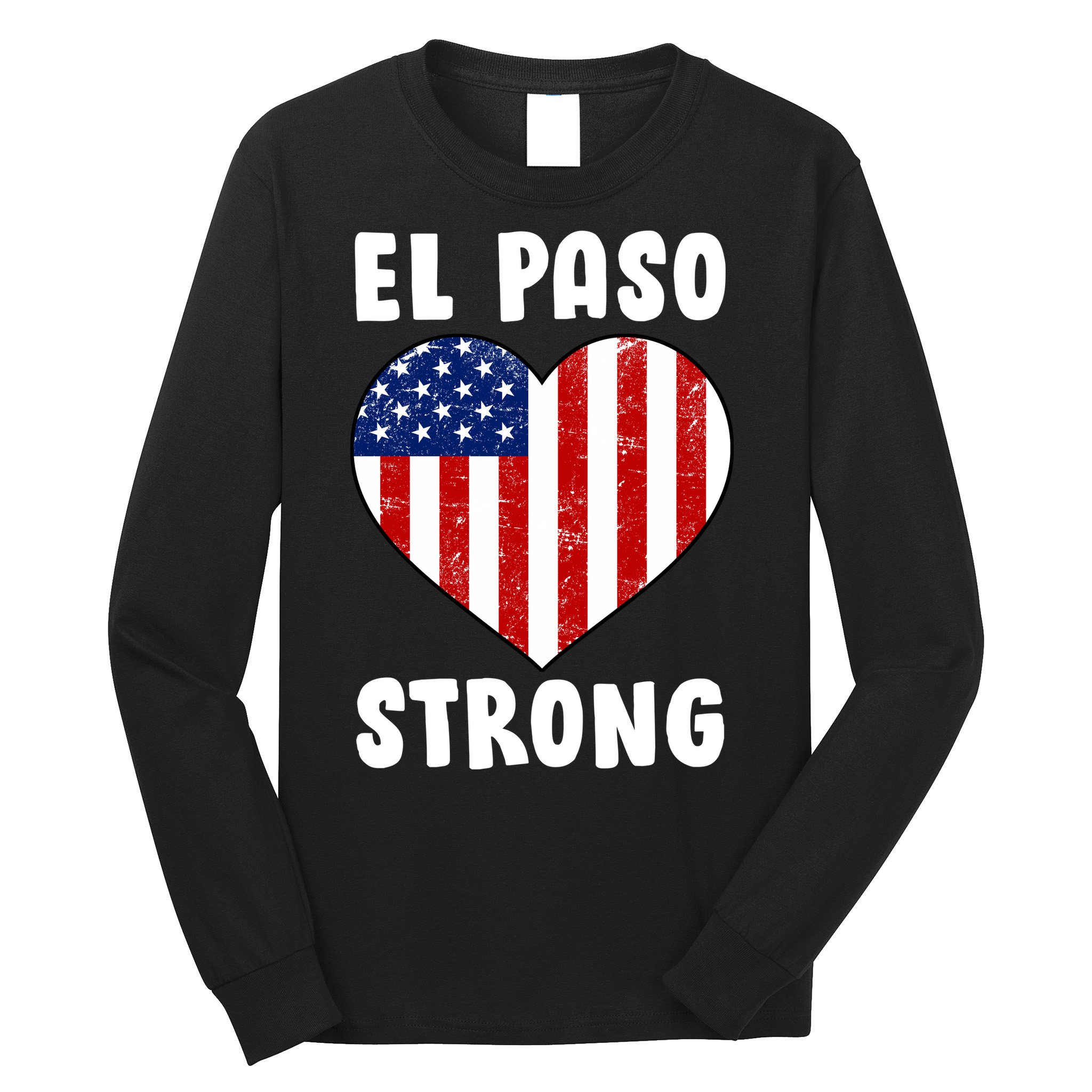 El Paso Strong American Texas Heart Long Sleeve Shirt