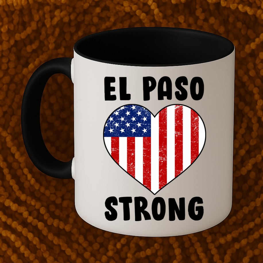 El Paso Strong American Texas Heart Mug