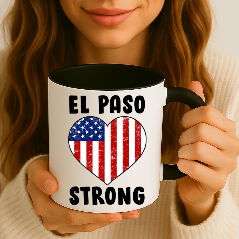 El Paso Strong American Texas Heart Mug