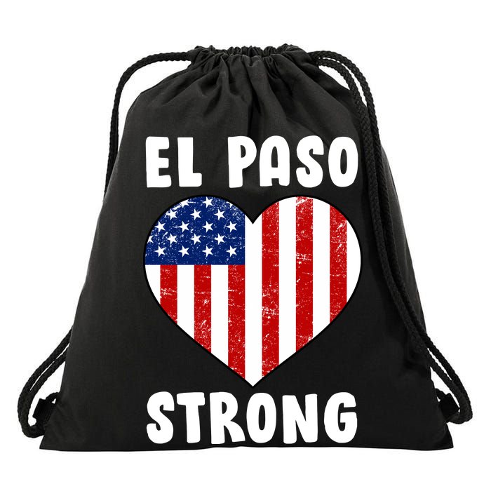 El Paso Strong American Texas Heart Drawstring Bag