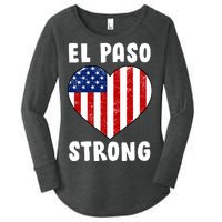 El Paso Strong American Texas Heart Women's Perfect Tri Tunic Long Sleeve Shirt