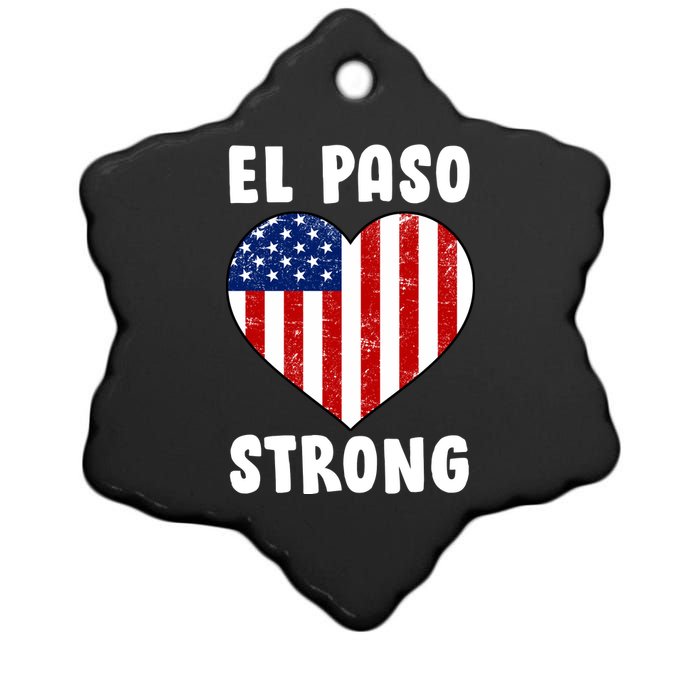 El Paso Strong American Texas Heart Ceramic Star Ornament