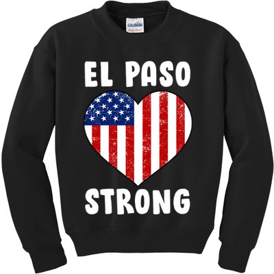 El Paso Strong American Texas Heart Kids Sweatshirt