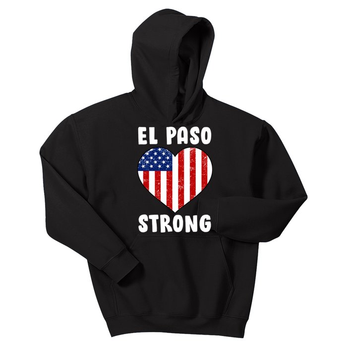 El Paso Strong American Texas Heart Kids Hoodie