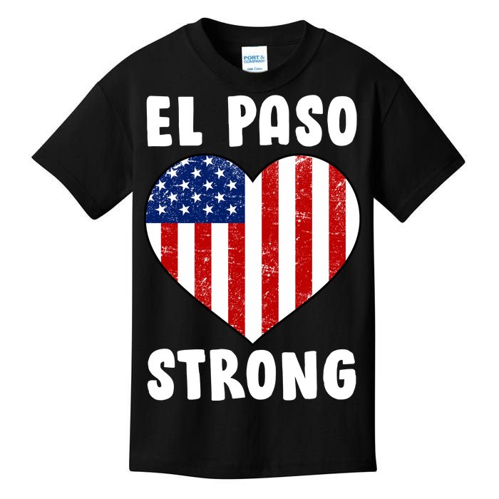 El Paso Strong American Texas Heart Kids T-Shirt