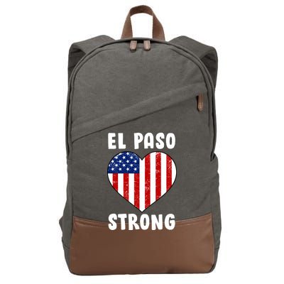 El Paso Strong American Texas Heart Cotton Canvas Backpack