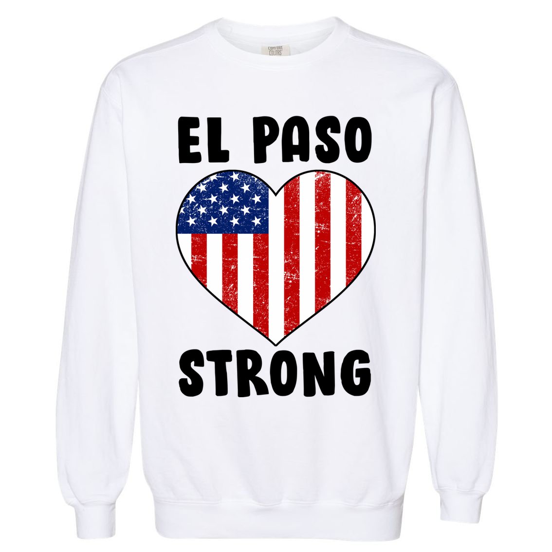 El Paso Strong American Texas Heart Garment-Dyed Sweatshirt