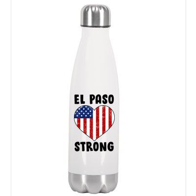 El Paso Strong American Texas Heart Stainless Steel Insulated Water Bottle