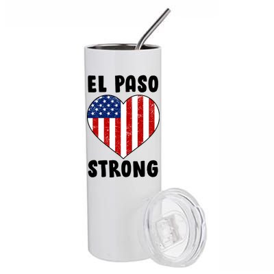 El Paso Strong American Texas Heart Stainless Steel Tumbler