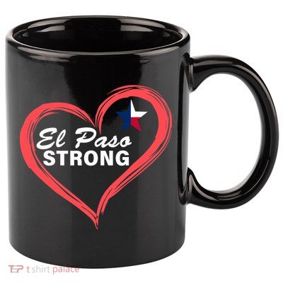El Paso Strong Heart Texas Star 11oz C Handle Ceramic Mug