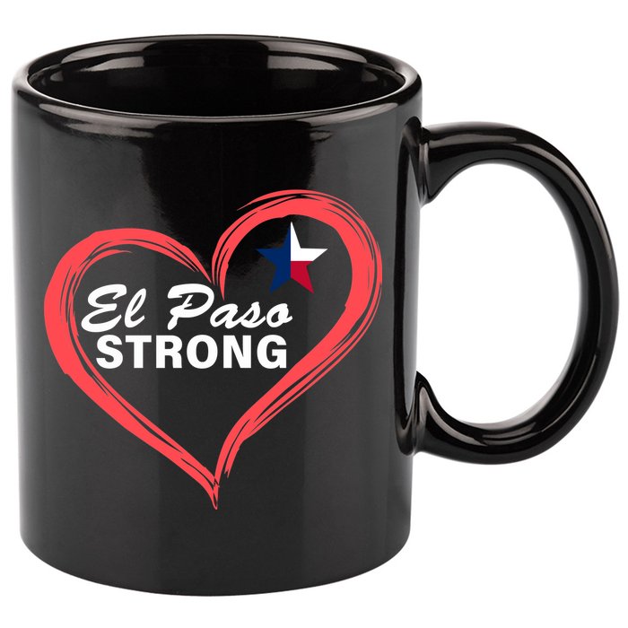 El Paso Strong Heart Texas Star 11oz C Handle Ceramic Mug