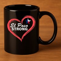 El Paso Strong Heart Texas Star 11oz C Handle Ceramic Mug