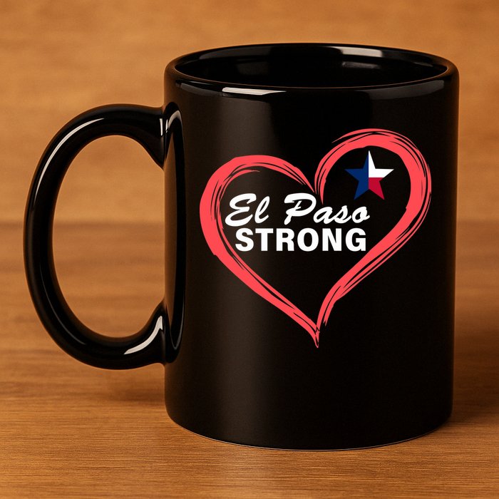 El Paso Strong Heart Texas Star 11oz C Handle Ceramic Mug