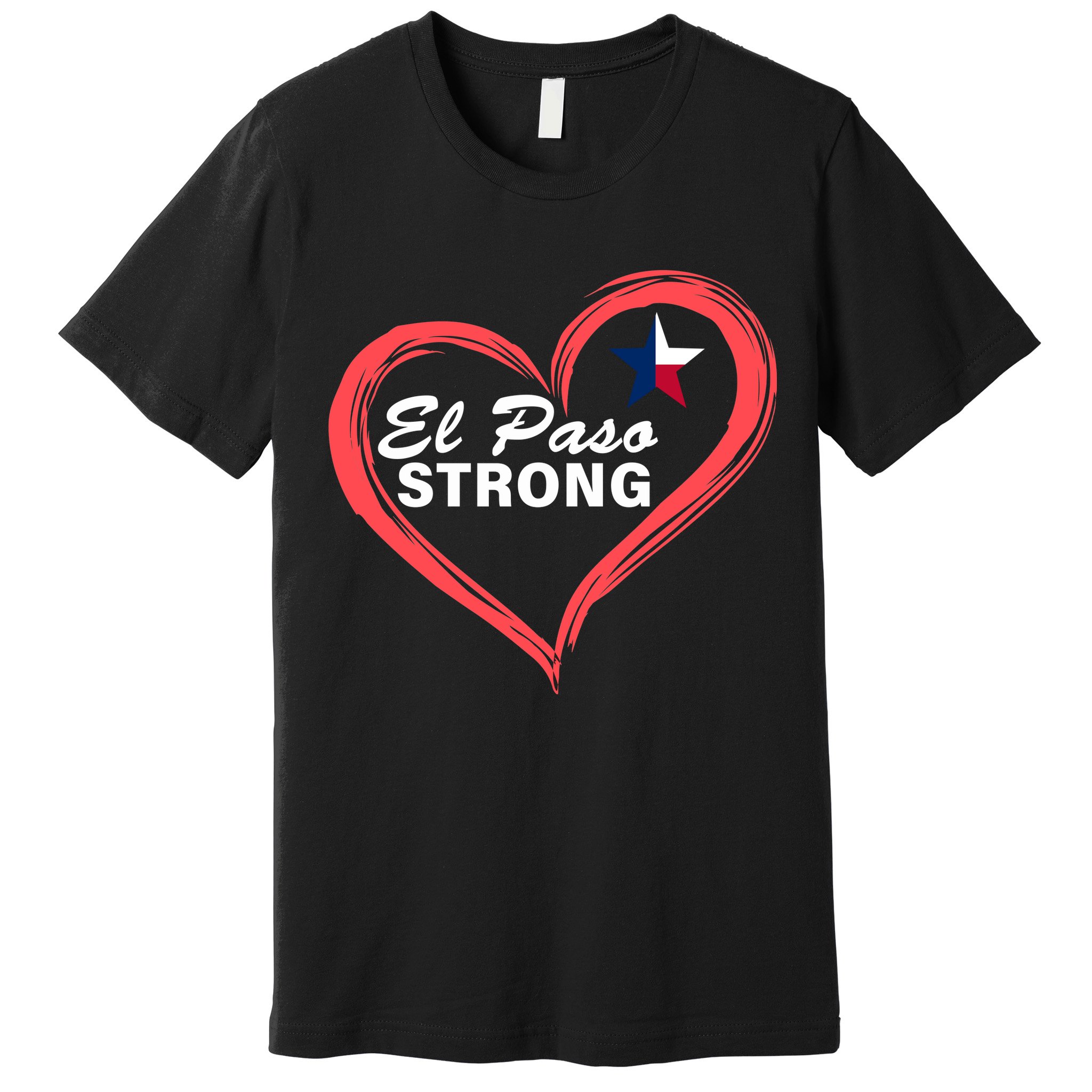 El Paso Strong Heart Texas Star Premium T-Shirt
