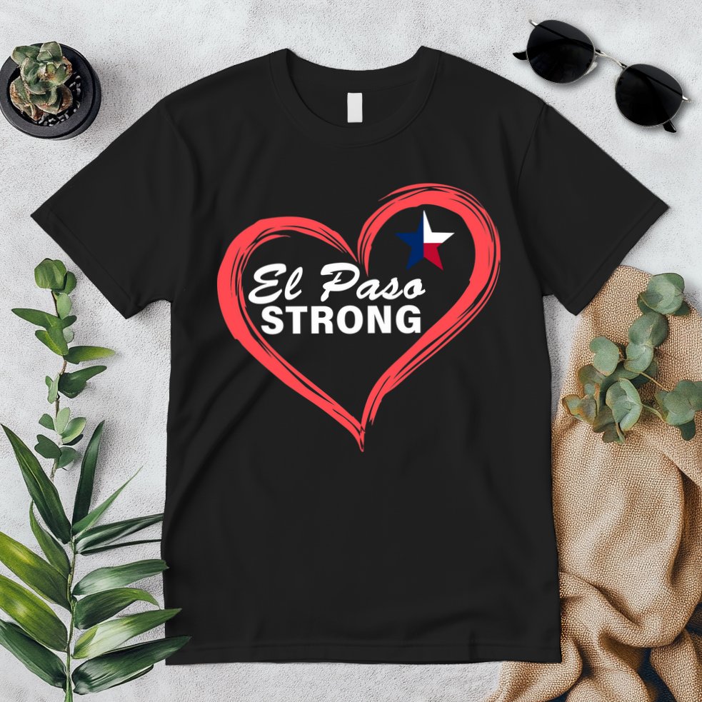 El Paso Strong Heart Texas Star Premium T-Shirt