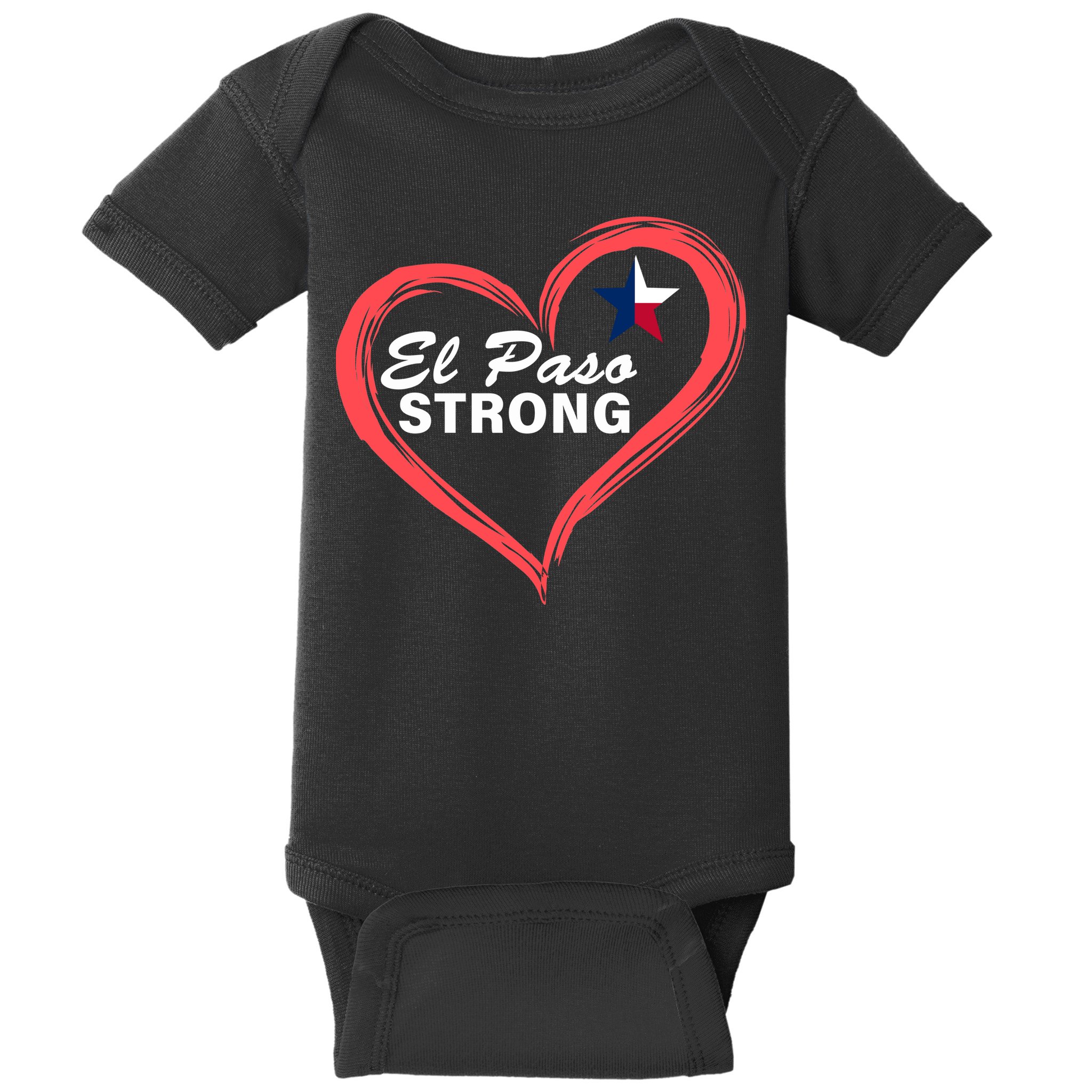 El Paso Strong Heart Texas Star Baby Bodysuit