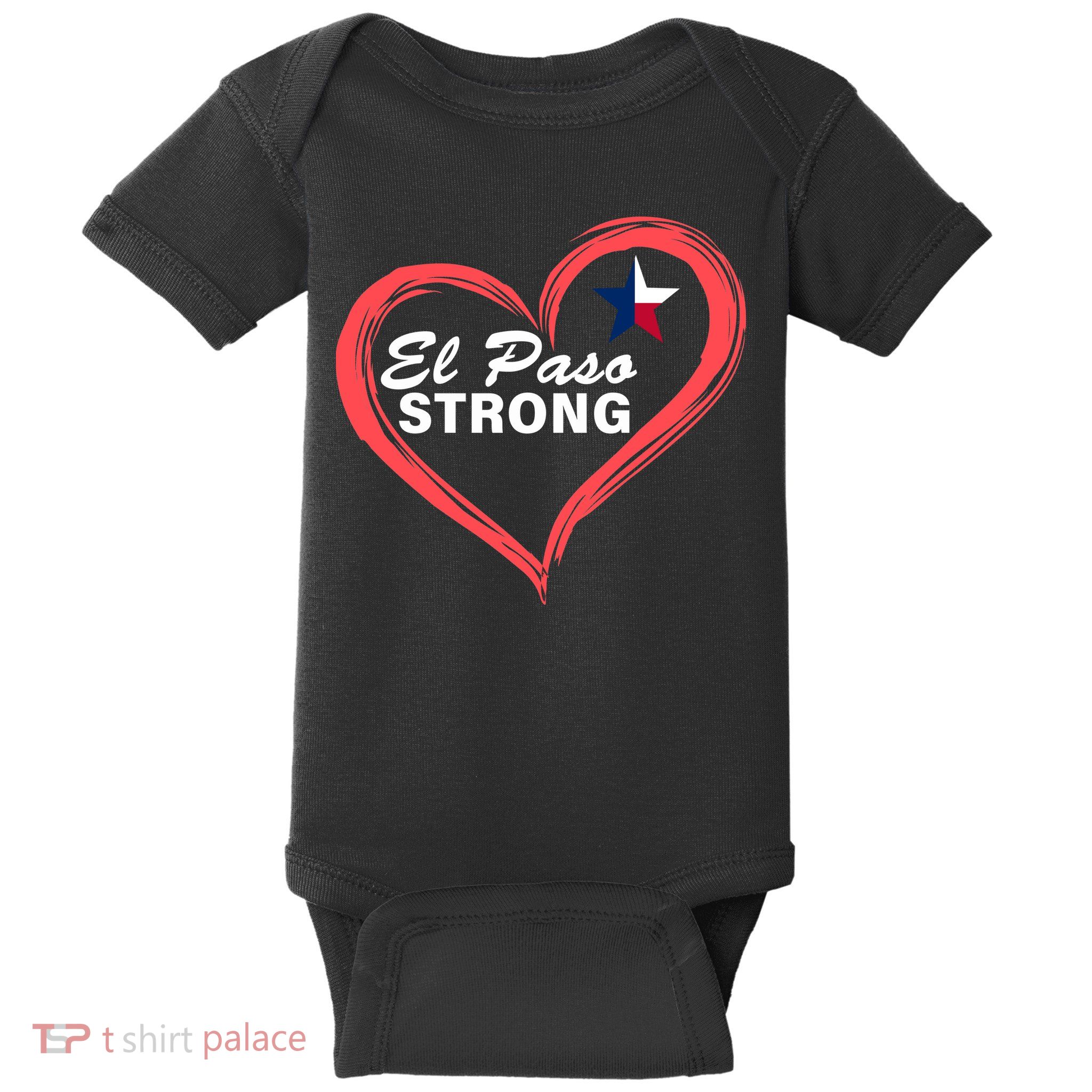El Paso Strong Heart Texas Star Baby Bodysuit