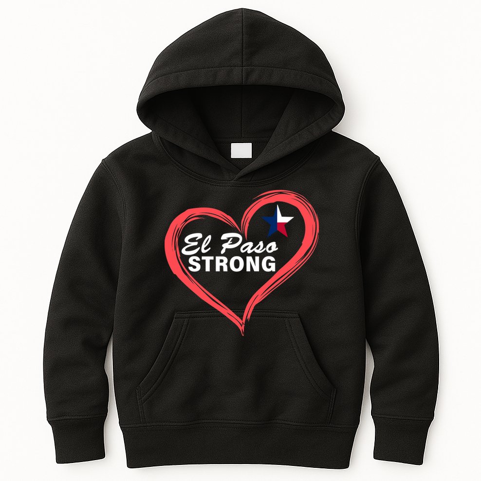 El Paso Strong Heart Texas Star Kids Hoodie