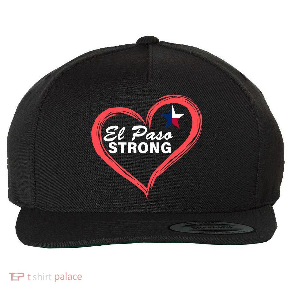 El Paso Strong Heart Texas Star Wool Snapback Cap