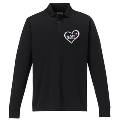 El Paso Strong Support Texas Performance Long Sleeve Polo